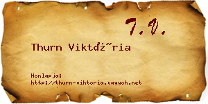 Thurn Viktória névjegykártya
